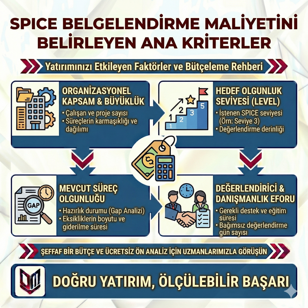     SPICE Belgelendirme Maliyetini Belirleyen Ana Kriterler