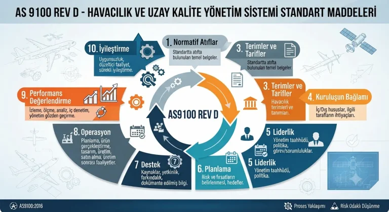AS 9100 Standardı Maddeleri Nelerdir? Havacılık ve Uzay Sektörü İçin Kapsamlı Rehber