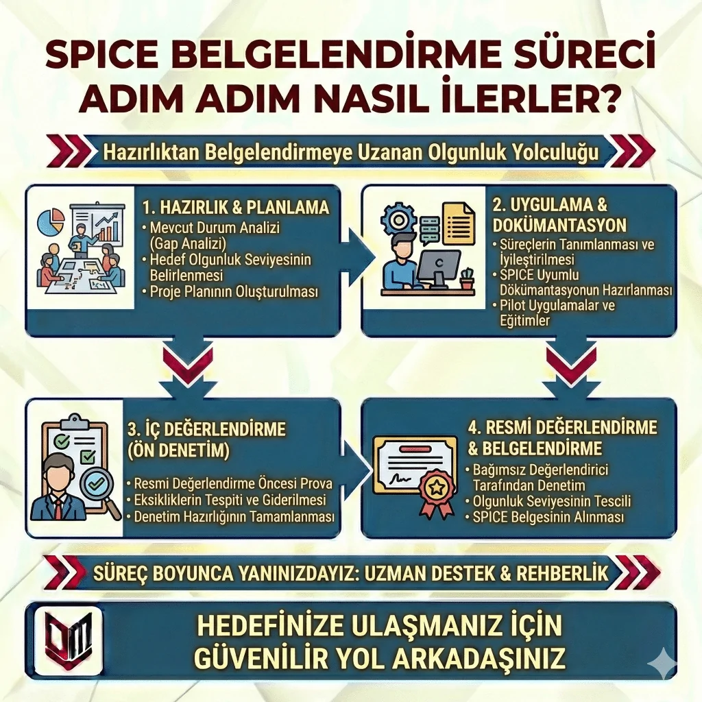 SPICE belgelendirme süreci adım adım nasıl ilerler?