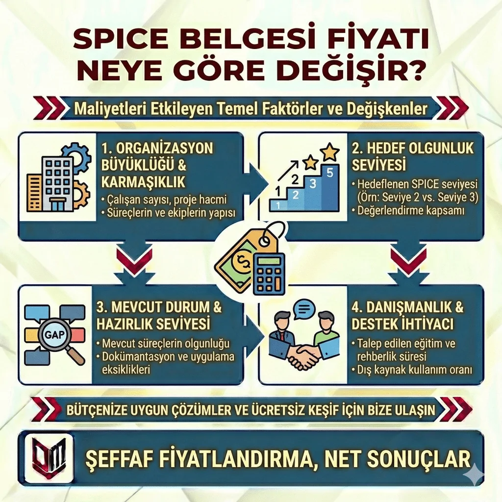 SPICE Belgesi fiyatı neye göre değişir?
