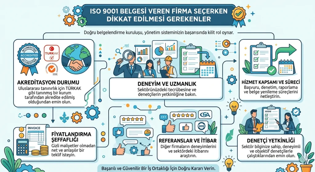 ISO 9001 Belgesi Veren Firma Seçerken Dikkat Edilmesi Gerekenler